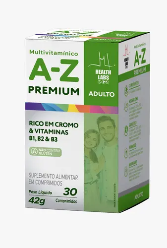 Multivitaminico A-Z Premium Adulto com 60 comprimidos
