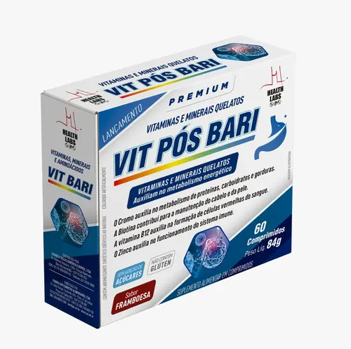 Vitamina Pós Bari Framboesa com 60 comprimidos