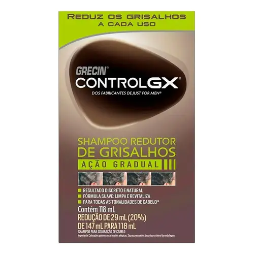 Shampoo Redutor De Grisalhos Grecin Control Gx 118ml
