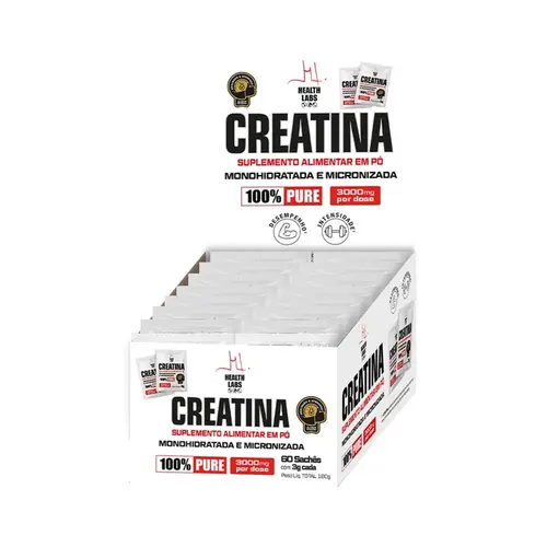 Creatina Monohidratada e Micronizada 60 Saches