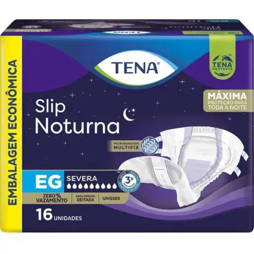 Fralda Geriátrica Tena Slip Noturna EG 16 unidades