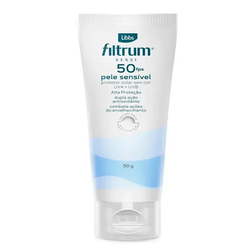 Protetor Solar Filtrum Sensi FPS 50 Pele Sensível Sem Cor 50g