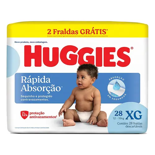 Fralda Infantil Huggies Meguinha Tamanho XG 28 Unidades