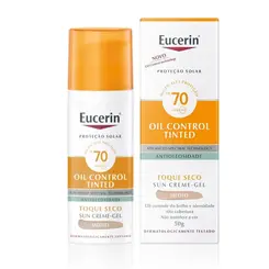 Eucerin Sun Oil Control Tinted Claro FPS 70 Protetor Solar Facial 50g