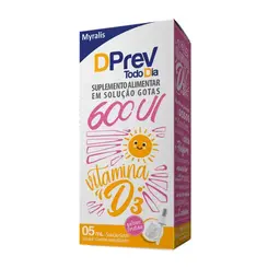 DPrev Todo Dia 600UI Gotas Sabor Frutas com 5ml