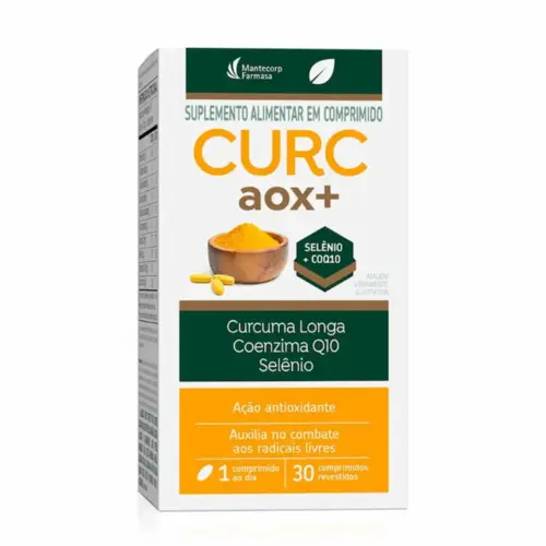Suplemento Alimentar Mantecorp Curc AOX+ Com 30 Comprimidos