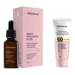 Kit Hidrabene Sérum Hyaluronic Filler 30ml + Protetor Solar Facial FPS50 50g