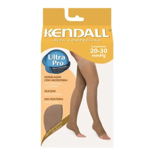 Meia Kendall 7/8 Alta Compressão Cor Mel s/ Ponteira Tam. G