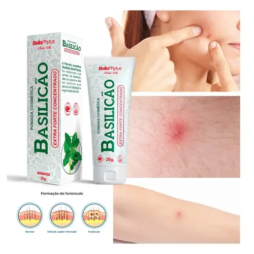 Pomada Cosmética Basilicão Bellaphytus Extra Forte Concentrada 25g