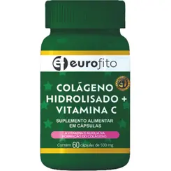 Colageno Hidrolisado + Vitamina C Pote 60cps Eurofito