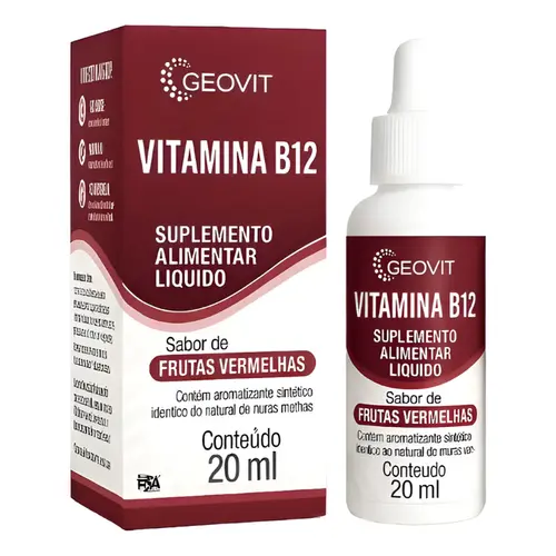 Vitamina B12 20 ml Frutas Vermelhas Geovit