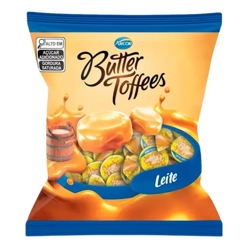 Bala Butter Toffees Leite Arcor 90g