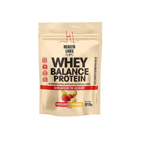 Whey Balance Protein 910g Morango e Bananan Health Labs