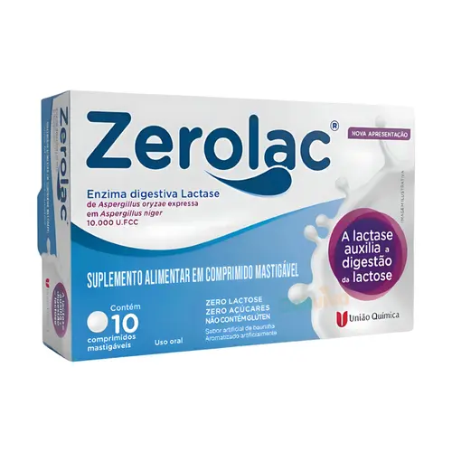Zerolac 10000 fcc c 10 comprimidos mastigaveis