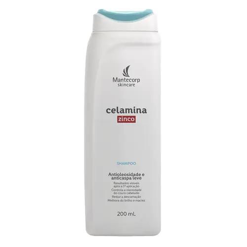 Celamina Zinco Shampoo Antioleosidade e Anticaspa Leve 200ml