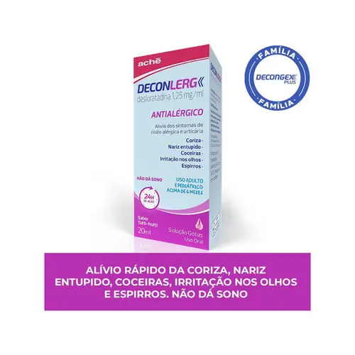 DeconLerg 1,25mg/ml Sabor Tutti Frutti Gotas com 20ml