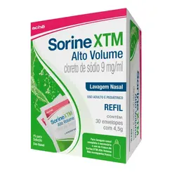 Sorine XTM Alto Volume 9mg/ml Lavagem Nasal Refil 30 Envelopes de 4,5g cada