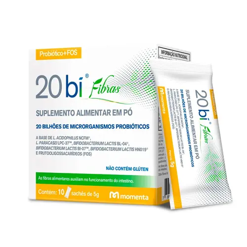20 Bi Fibras com 10 Sachês 5g Cada