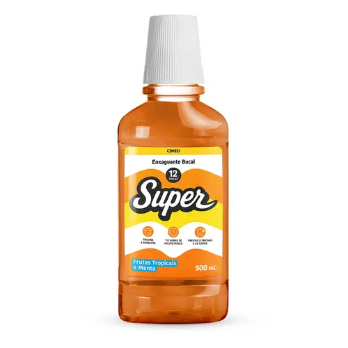 Enxaguante Bucal Super 12h Frutas Tropicais e Menta 500ml
