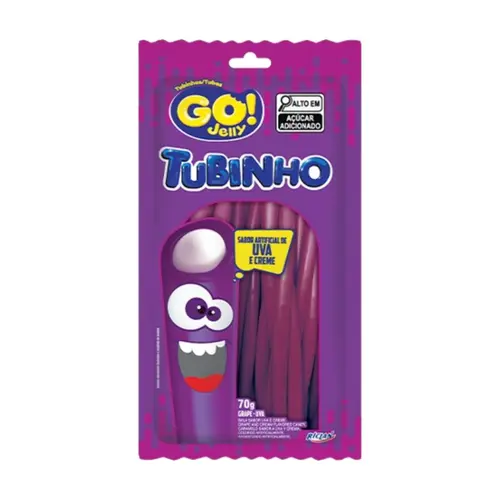Bala Gelatina Uva Go Jelly Tubo 70g