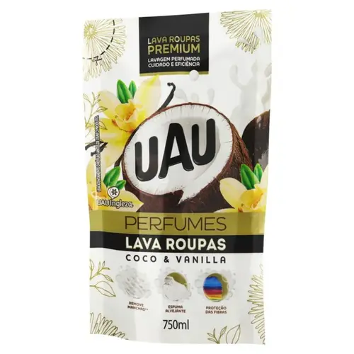Lava-Roupas Líquido UAU Coco Vanilla Sachê 750ml