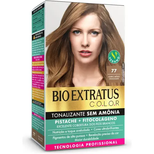 Tonalizante Bio Extratus 77 Louro Médio Chocolate 135g