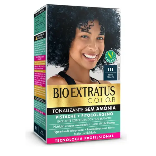 Kit Tonalizante Bio Extratus 111 Preto Azulado 135g