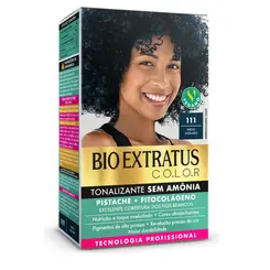Kit Tonalizante Bio Extratus 111 Preto Azulado 135g