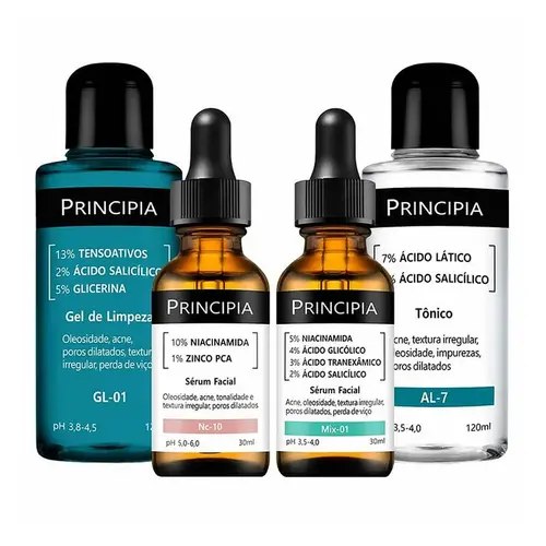 Kit Principia Anti-Acne GL-01 + NC-10 + Mix-01 + AL-7