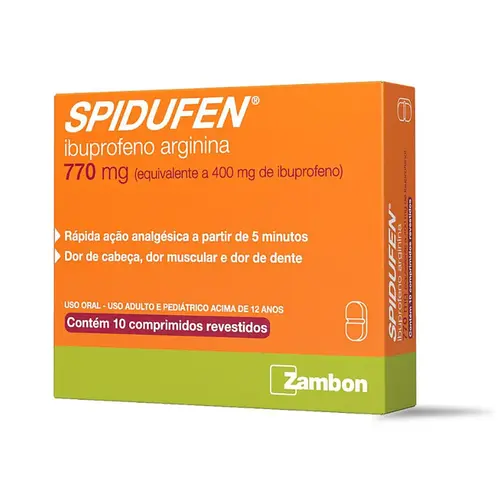 Spidufen 770mg Zambon 10 Comprimidos Revestidos