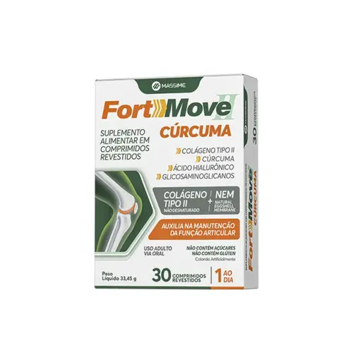 Fort Move 30 Comprimidos Colágeno Tipo Ii + Cúrcuma + nem - Massime