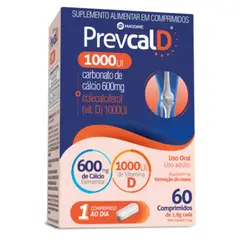 Suplemento Nutricional Massime Prevcal D 1000UI Cálcio 600mg 60 Comprimidos