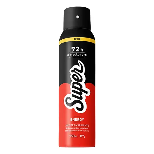 Desodorante Super Energy 72h Aerossol Antitranspirante 150ml