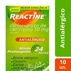 Reactine 10Mg 10 Cápsulas