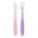 Kit 2 Colheres Silicone Buba Alimentao Beb  Rosa/Lils