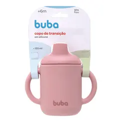 Copo de Treinamento Buba em Silicone Rosa 120ml