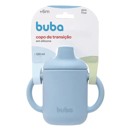 Copo de Treinamento Buba em Silicone Azul 120ml