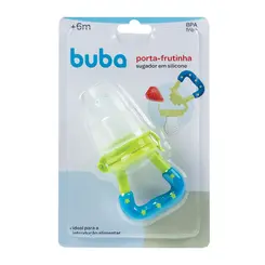 Porta Frutinha Alimentadora Silicone Azul Buba Menino