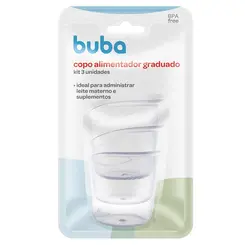 Kit 3 Copo Alimentador Graduado Beb Recm Nascido Buba