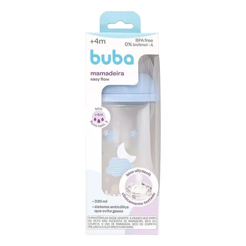 Mamadeira Buba Easy Flow Nuvem Azul 330ml