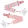 Kit 2 Prendedores de Chupeta Buba Com Clip Trava Coala Rosa