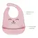 Babador Silicone Buba Impermevel Pega Migalhas Gumy Rosa