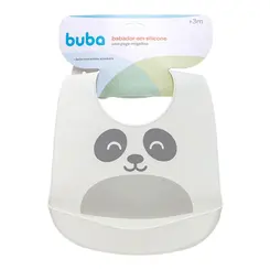 Babador Silicone Buba Impermevel Pega Migalhas Gumy Off White