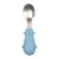 Kit Talheres Colher e Garfo Cabo em Silicone Buba Dino Azul