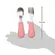 Kit Talheres Colher/Garfo Cabo Silicone Buba Coelhinho Rosa
