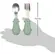 Kit Talheres Colher e Garfo Cabo em Silicone Buba Dino Verde