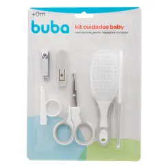 Kit de Higiene e Cuidados Para Bebê Buba Cinza