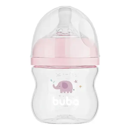 Mamadeira Buba Easy Flow Elefante Rosa 120ml