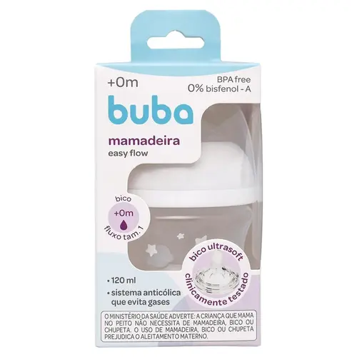 Mamadeira Buba Easy Flow Nuvem Branca 120ml