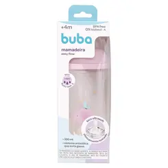 Mamadeira Buba Easy Flow Elefante Rosa 330ml